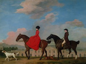 John und Sophia Musters reiten in Colwick Hall, 1777 von George Stubbs