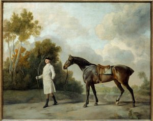 Porträt von Assheton, Erster Viscount Curzon und seine Stute Maria