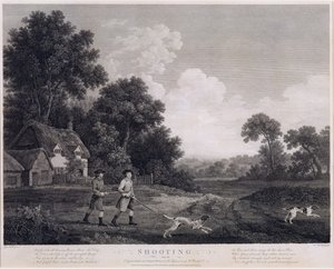 Schießen, Platte 2, gestochen von William Woollett (1735-85) 1770 von George Stubbs