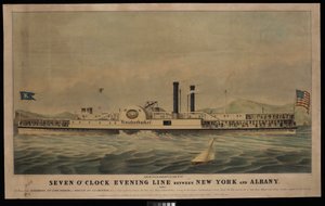 Sieben-Uhr-Abendlinie zwischen New York und Albany, Direkt: Die Dampfschiffe Knickerbocker und Rochester