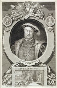 Heinrich VIII. (1491-1547), nach einem Gemälde in der Royal Gallery in Kensington von George Vertue