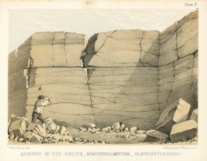 Steinbruch im Oolith, Minchinhampton, Gloucestershire von George Victor Du Noyer