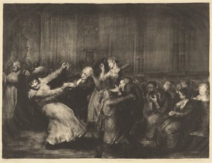 Tanz in einem Irrenhaus, 1917 von George Wesley Bellows