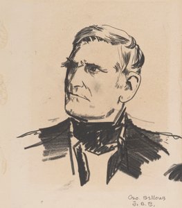 Porträt eines Mannes, ca. 1922 (Lithokreide auf Papier) von George Wesley Bellows