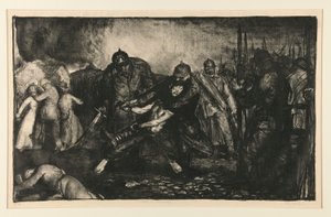 Der Feind kommt, oder Die Deutschen kommen, aus der Kriegserie von George Wesley Bellows