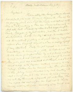Unvollständiger Brief [von G.W. Featherstonhaugh], Decatur, NC, an Col. Abert [John James Abert], 19. Juli 1837