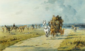 Ein zukünftiger Derby-Gewinner auf den Downs bei Marlborough von George Wright