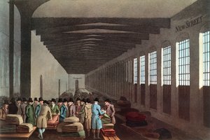 Cloth Hall, New Street, London, graviert von Robert Havell, veröffentlicht von Robinson & Sohn, Leeds, 1814