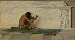 Ein aztekischer Bildhauer, 1887 von George de Forest Brush