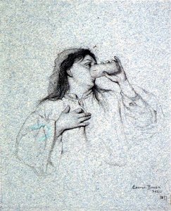 Mädchen trinkt