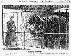 Ein sanfter Vegetarier, 1869 von George du Maurier