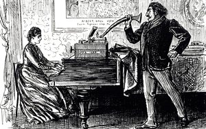 Edisons Phonograph von George du Maurier