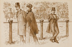 En Passant: Das ist Bounderson, nicht wahr? Er hätte als Welpe ertränkt werden sollen!, Punch Magazine, 23. Juli 1892