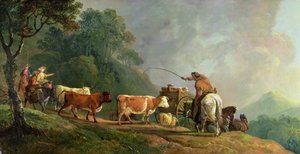 Auf dem Weg zum Markt von George the Elder Barret