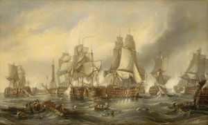 Die Schlacht von Trafalgar, 21. Oktober 1805 von George the Elder Chambers