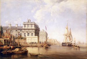 Blick auf das Greenwich Hospital von der Nordseite der Themse