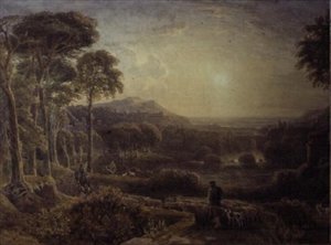 Landschaft bei Sonnenuntergang