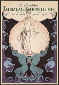Falbalas et Fanfreluches, Almanach für 1924, Umschlag, von George Barbier, Druck
