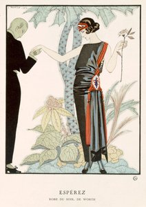 "Gazette du Bon Ton"; Esperez, Abendkleid von Worth, um 1920