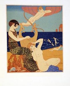 Der symbolische Ring, Illustration aus Les Chansons de Bilitis, von Pierre Louys, veröffentlicht 1922 von Georges Barbier