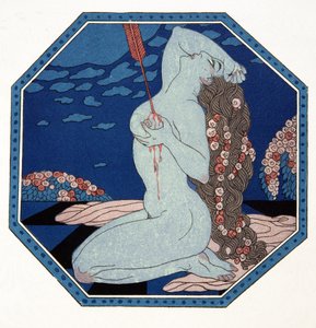 Le Deramantnier, Illustration aus Les Chansons de Bilitis, von Pierre Louys, veröffentlicht 1922