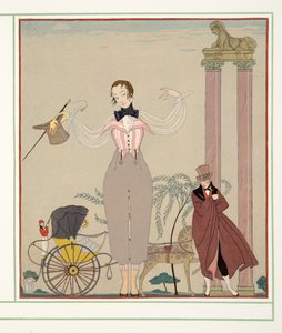 Mademoiselle de Maupin, aus Personages de Comedie, veröffentlicht 1922 von Georges Barbier