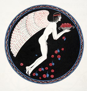 Rosen in der Nacht, Illustration aus Les Chansons de Bilitis, von Pierre Louys, veröffentlicht 1922 von Georges Barbier