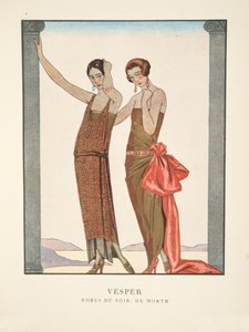 Vesper, aus einer Sammlung von Modeplatten von Georges Barbier