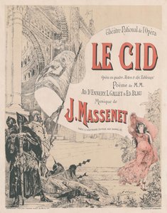 Plakat zur Premiere der Oper Le Cid von Jules Massenet, 1885 von Georges Clairin