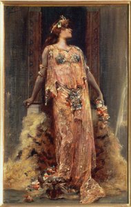 Sarah Bernhardt (1844-1923) in der Rolle der Cleopatra von Georges Clairin