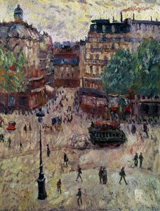 Ein Platz in Paris, 1907 von Georges Dufrenoy