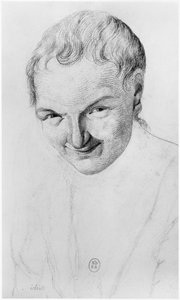 Idiot, Illustration aus einem unveröffentlichten Traktat von Jean Etienne Dominique Esquirol (1772-1840) über die Verrückten des Salpetriere-Asyls, ca. 1818