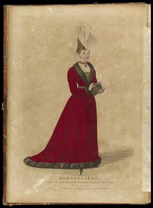 Ermengarde von Anjou, Herzogin von Aquitanien und Bretagne, späte 18. Jahrhundert von Georges Jacques Gatine
