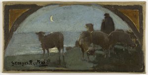 Skizze für den Speisesaal des Hôtel de Ville de Paris: Das Lammfleisch, ca. 1893 von Georges Jules Bertrand