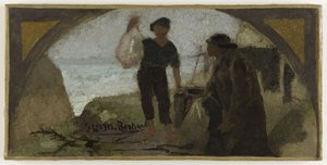 Skizze für den Speisesaal des Hôtel de Ville de Paris: Der Fisch, ca. 1893