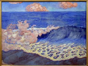 Blaue Marine, Welleneffekte. Gemälde von Georges Lacombe (1868-1916) von Georges Lacombe