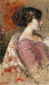 Porträt eines jungen Mädchens; Portrait de Jeune Fille - Portret van een Jong Meisje von Georges Lemmen