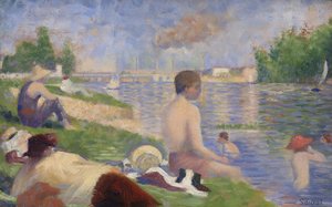 Endgültige Studie für Badende in Asnières, 1883 von Georges Pierre Seurat