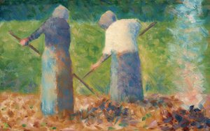 Heuarbeiter in Montfermeil, um 1882 von Georges Pierre Seurat
