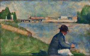 Studie für "Badende in Asnières", ca. 1883-1884 von Georges Pierre Seurat