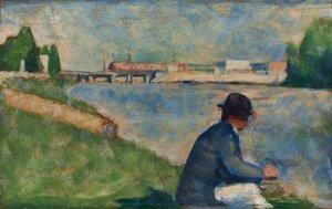 Studie für Badende in Asnières, c. 1883-1884 von Georges Seurat