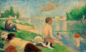 Badeplatz Asnières (Finale Studie) von Georges Seurat