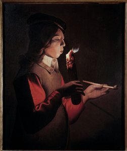 Der junge Raucher. Gemälde von Georges de La Tour (1593-1652) von Georges de La Tour
