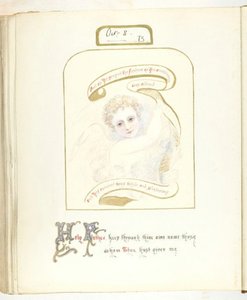 Ohne Titel [Cherub und religiöser Text], 1855-68 von Georgina Cowper