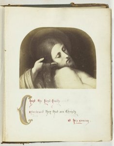 Ohne Titel [Illustration von Jesus mit biblischem Zitat], 1855-1868 von Georgina Cowper