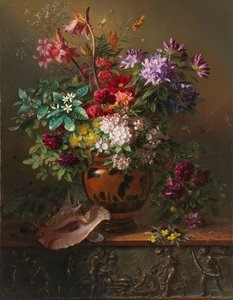 Stillleben mit Blumen in einer griechischen Vase: Allegorie des Frühlings von Georgius Jacobus Johannes van Os