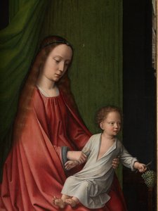 (Detail) eines Außenpanels der Taufe Christi, ca. 1502-08
