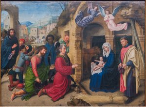 Die Anbetung der Könige (Kopie nach Hugo van der Goes) von Gerard David