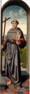 Der Heilige Anna Altar: Heiliger Antonius von Padua [rechtes Panel] von Gerard David and Workshop