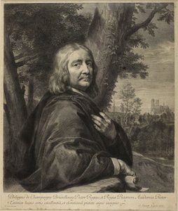 Philippe de Champaigne (Robert-Dumesnil VII,239, Nr. 164, Zustand I) von Gérard Edelinck